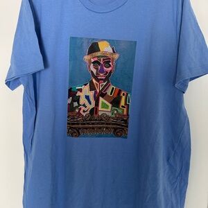 Vibrant Blue Graphic Tee